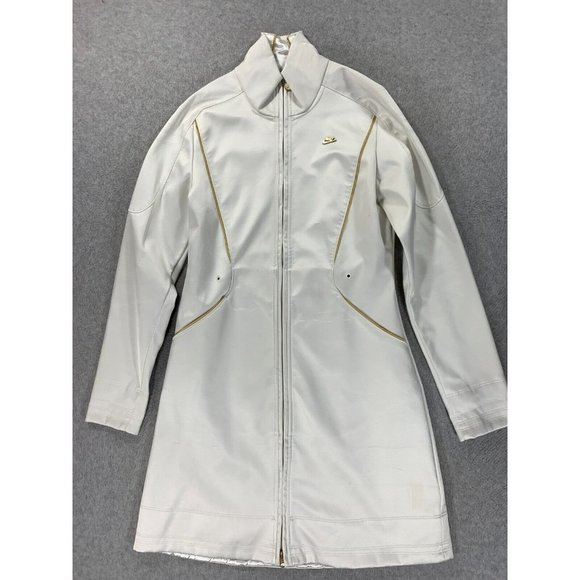 Nike Swoosh‎ 3/4 Length Jacket (Women's Medium) White - Picture 1 of 12